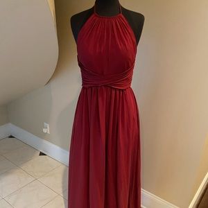 Burgundy full length gown